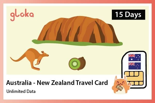 australia new zealand travel sim card 15 days gloka