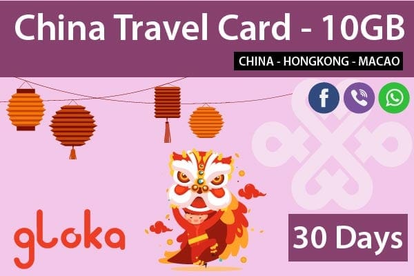 China Travel sim card china unicom 30 days gloka