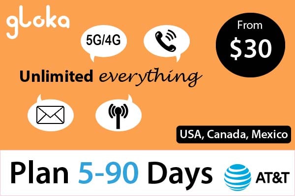 north america prepaid sim card at&t 4g unlimited