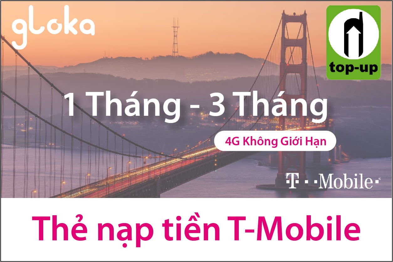 Thẻ nạp tiền sim T-Mobile gói 4G không giới hạn