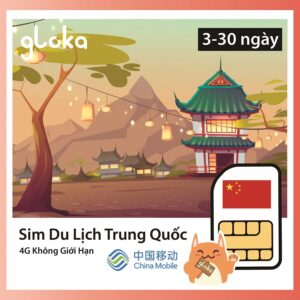 Sim du lịch Trung Quốc 4G Không Giới Hạn gloka